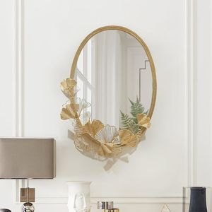 Modern Round Metal Decorative <b>Mirror</b> With Drip Design Handmade Wall Art - Product Image 2