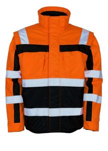 Men <b>Hi</b> <b>Vis</b> <b>Softshell</b> Workwear <b>Jacket</b> Breathable Waterproof Utility Uniform - Product Image 1