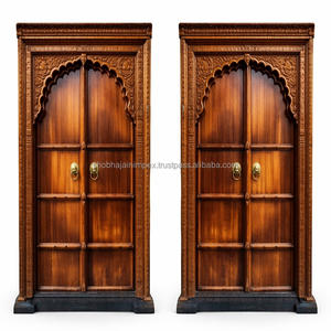 Cadre de mariage en bois de style fenêtre Décor indien traditionnel Plaque d'entrée en bois fabriquée à la main - Product Image 1