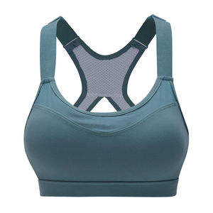 สปอร์ตบราสำหรับผู้หญิง สีกรมท่า แบบ Racerback ระบายอากาศได้ดี ด้านหลังเป็นตาข่าย คอกลม ทรง U เหมาะสำหรับออกกำลังกาย - Product Image 5