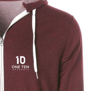 Wholesale Unisex French Terry <b>Zip</b> Hoodie Soft Comfortable Full <b>Zip</b> <b>Hooded</b> Sweatshirt with Ribbed Cuffs for Daily Wear - Product Image 5