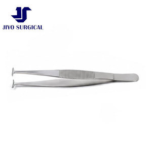 Pinzas de Fijación Verdes de 3 7/8 Pulgadas con Mordazas Anchas de 10.0mm con Dientes, Mango Plano, Instrumento Quirúrgico para Agarrar Tejidos de Forma Segura - Product Image 5