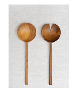 Ensemble de saladiers en bois les plus vendus, ustensiles de cuisine en bois de qualité supérieure, saladiers avec gravure et sculpture sur la poignée - Product Image 1