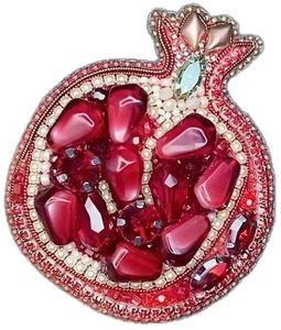 Handmade Embroidery Beaded Brooch Luxury Hand Beaded Fashion <b>Pin</b> for Women Coat Dress <b>Hat</b> Bag Accessories - Product Image 3