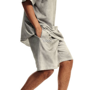 Shorts Bermuda en Coton Uni pour Homme, Taille Mi-Haute, Élastique, Confortable, Style Décontracté, avec Logo sur le Devant - Product Image 6