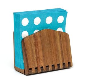 Modern wooden rectangular <b>napkin</b> <b>holder</b> featuring vertical standing slots kitchen table decor medium size minimalist design - Product Image 4