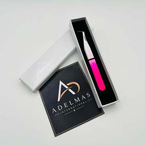 Pince à épiler professionnelle pour extensions de cils, 65 degrés, à prise en forme de cœur, précise, durable, en acier inoxydable, impression de logo personnalisée, haute qualité - Product Image 5
