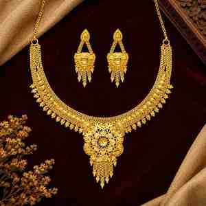 Collares Cortos Chapados en Oro de 14K, 18K y 24K al por Mayor, Conjunto de Joyería Tradicional, Conjunto de Collares de Moda de Latón Relleno de Oro - Product Image 2