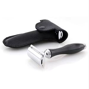 Maquinilla de afeitar clásica de doble filo con agarre cómodo para afeitado manual en húmedo, para el cuidado personal diario. - Product Image 1
