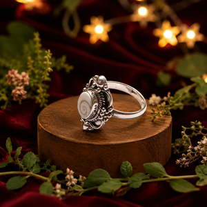Natural Oval Shiva Eye Shell <b>Ring</b> 925 Sterling <b>Silver</b> Handmade Vintage <b>Statement</b> <b>Ring</b> Rose Gold and Yellow Gold Plated Jewelry - Product Image 1