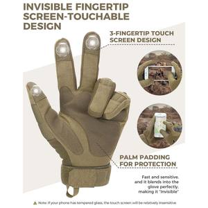 Guantes de Motocicleta de Cuero Transpirables con Pantalla Táctil, Antideslizantes, Protección UV, Logotipo Personalizado - Product Image 5