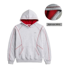 Sudadera con Capucha de Felpa Gruesa de Doble Color para Hombre, Estilo Urbano, con Logotipo Personalizado, Alta Calidad, Suministro al por Mayor - Product Image 2
