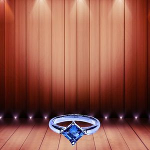 Anillo Clásico de Plata de Ley 925 Chapado en Oro con Topacio Azul para Mujer, Joyería para Bodas - Product Image 5