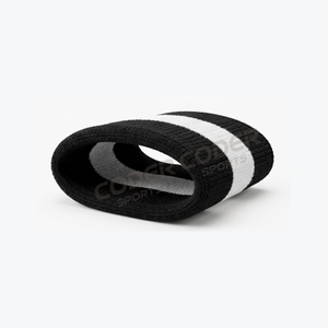 Al por mayor, muñequeras deportivas de algodón de rizo con logotipo personalizado bordado para tenis, fútbol y béisbol, hechas en Pakistán - Product Image 3