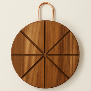 Planche à découper en bois d'acacia avec poignée, planche à découper en bois pour la cuisine, pour servir la viande et les légumes, style rustique - Product Image 1