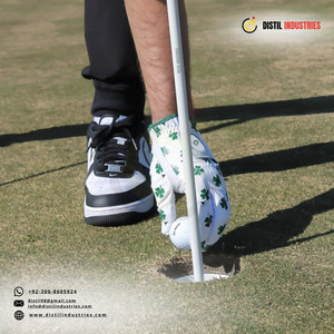 Gant de golf en cuir Cabretta super doux de qualité supérieure, main droite, blanc, imprimé trèfle vert, antidérapant, fermeture auto-agrippante, extérieur, unisexe - Product Image 3