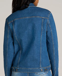 แจ็คเก็ตยีนส์ผู้หญิงไซส์ XL ความหนาปกติ คอจีน ระบายอากาศได้ดี ติดกระดุม สไตล์วินเทจ ล้างสีแบบวินเทจ สำหรับฤดูใบไม้ร่วง - Product Image 3