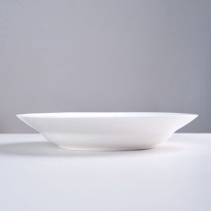 Modern 9.5 Inch Salad Serving Dinner Plates Set 6 White-Dishwasher Microwave Oven Safe Scratch Resistant - Product Image 2
