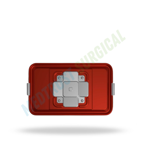 Middle Size Bio Barrier Sterilization <b>Container</b> <b>Aluminum</b> Surgical Instrument Storage Box Medical Autoclave Case Valve System - Product Image 4