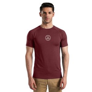Cross Flex Tee Maroon Slim Fit Men's Performance T-Shirt Breathable Moisture Wicking Athletic Gym Training Sportswear Custom <b>Log</b> - Product Image 1