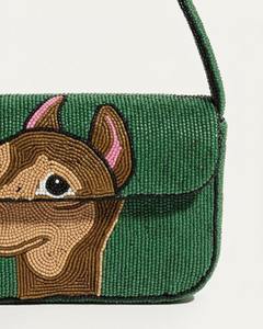 Bolsos de Metal con Mosaico Tribal de Cuentas Geométricas Hechas a Medida, con Cuentas de Vidrio MOP y Otros Adornos - Product Image 5