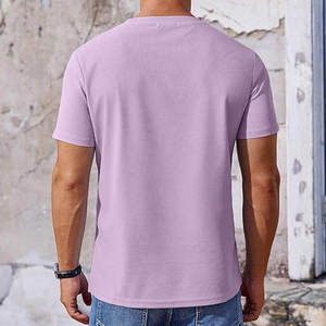 เสื้อยืดคอตตอนถัก 100% เสื้อยืดผู้ชาย แขนสั้น คอกลม เสื้อยืดลำลอง ฤดูร้อน คลาสสิก เบสิค - Product Image 4
