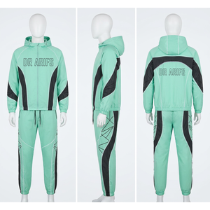 Conjunto Deportivo con Capucha para Hombre, Color Beige y Marrón, con Cierre, Pantalones de Manga Larga, Logotipo Personalizado, Ropa Deportiva Casual de Primavera, Marca Personalizada - Product Image 5