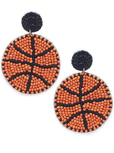 Pendientes de Baloncesto con Cuentas, Diseño Único, Ligeros, Hechos a Mano, Personalizables, por MULTI CRAFT - Product Image 3
