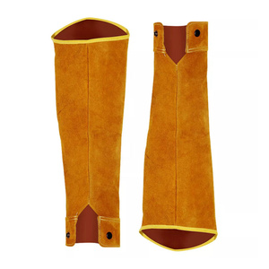 Manches de protection en cuir pour soudeurs, résistantes à la chaleur et aux flammes, en cuir de vachette, respirantes - Product Image 1