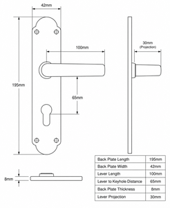 Victorian Straight Lever Door <b>Handle</b> Lockset Finish Gold for Door rich brass polish finish door lever <b>handle</b> mortise <b>lock</b> - Product Image 6