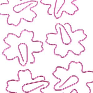 คลิปหนีบกระดาษรูปซากุระสีชมพู – ที่คั่นหนังสือโลหะลายดอกไม้สำหรับใช้ในสำนักงานและโรงเรียน - Product Image 5