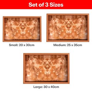 Top Trending Serving Decor Rectangle Serving Trays with Simple <b>Sticker</b> Design for Dinning Table Home and Office Multipurpose - Product Image 2