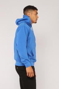 เสื้อฮู้ดผู้ชายสีแดง แขนยาว สีพื้น ผ้าโพลีเอสเตอร์ 100% เฟรนช์เทอร์รี่ เสื้อผ้าลำลองสำหรับฤดูหนาว สไตล์สตรีท กันน้ำ - Product Image 4