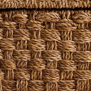 Cesta de Almacenamiento Rectangular Tejida Natural Premium al por Mayor con Tapa Abatible para Hogar, Hotel, Resort, Dormitorio, Armario, Organizador y Decoración - Product Image 3