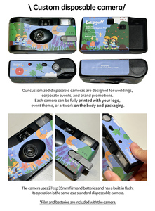 Cámara Desechable Promocional de Marca Personalizada LOMOPIE con Batería AA, Película de Plástico de 35 mm, de un Solo Uso, Enfoque Fijo y Flash - Product Image 3