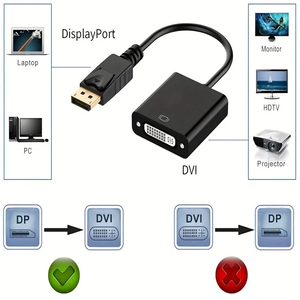 Câble adaptateur PVC DVI mâle vers femelle 1080p HDTV pour moniteur, projecteur, ordinateur - Product Image 4