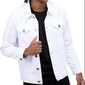 Veste en jean décontractée pour homme, 100 % coton, avec logo personnalisé, respirante, écologique, séchage rapide, pour l'extérieur – Vente en gros, haute qualité - Product Image 1