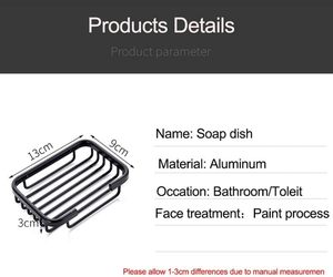 Handmade Wall Mounted Aluminum Soap <b>Dish</b> Holder Bathroom Soap Basket with Drainage <b>Rack</b> - Product Image 6