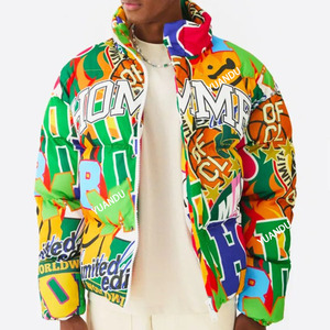 Veste d'hiver vintage pour homme sur mesure OEM, style bomber, avec impression et fermeture éclair, service disponible, veste matelassée - Product Image 1