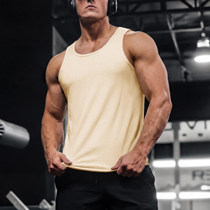 Débardeur décontracté pour hommes, sans manches, pour fitness, entraînement, course à pied, gym, tissu confortable en mélange de coton, vêtements élégants - Product Image 4