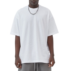 เสื้อยืดโอเวอร์ไซส์ผู้ชาย ทรงหลวม ผ้าแคนวาส สไตล์วินเทจ รับทำโลโก้ ขายส่ง ผ้าฝ้าย 100% - Product Image 1