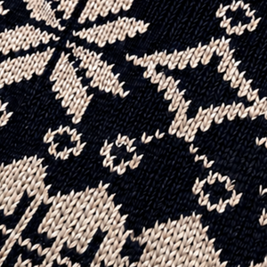 Pull pour homme bleu marine style Fair Isle nordique, jacquard flocon de neige, col montant, poignets et ourlet côtelés, décontracté automne, 12GG, vente en gros de tricots - Product Image 5