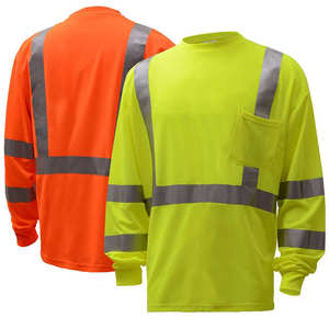 Camiseta de Trabajo de Alta Visibilidad para Construcción, Manga Corta, Invierno, Reflectante, con Cinta Reflectante, Ropa de Seguridad - Product Image 6