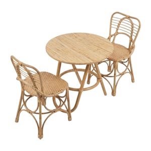 Rattan Kids <b>Study</b> <b>Table</b> and Chair Set Sustainable Kids <b>Study</b> Area Nursery Room Hot Sale Factory Price High Quality Wholesale - Product Image 2