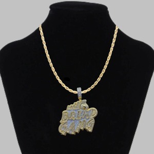 Premium Rhodium Plated 925 Silver Moissanite Baguette Brilliant Cut Diamond Iced Bread Gang Money <b>Bag</b> <b>Charm</b> Pendants Luxury - Product Image 2