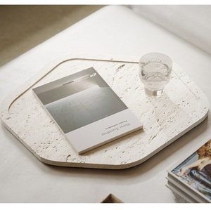 Long Oval Marble Decorative Tray Minimalist Stone Serving Tray <b>Tabletop</b> Display Organizer Tray Luxury Home Decor Accessories new - Product Image 5