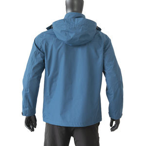 Veste coupe-vent unisexe d'hiver à la mode avec fermeture boutonnée recouverte, service OEM, toile 100% nylon, logo sur le devant - Product Image 3