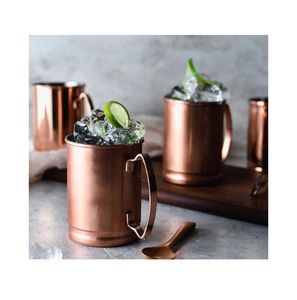 Tasses à Moscow Mule en cuivre de haute qualité avec design martelé pour cocktails, articles de bar, essentiels de cuisine, ensemble cadeau - Product Image 5