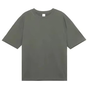 T-shirt décontracté pour homme, coupe classique, couleur unie, col rond, manches courtes, jersey tricoté 100% coton, design uni - Product Image 1