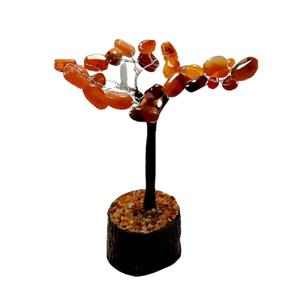 Viruta de cristal natural, Ágata cornalina roja, alambre envuelto, árbol de la vida, piedra, árbol, viruta de cristal, piedra preciosa curativa, regalos de decoración - Product Image 1
